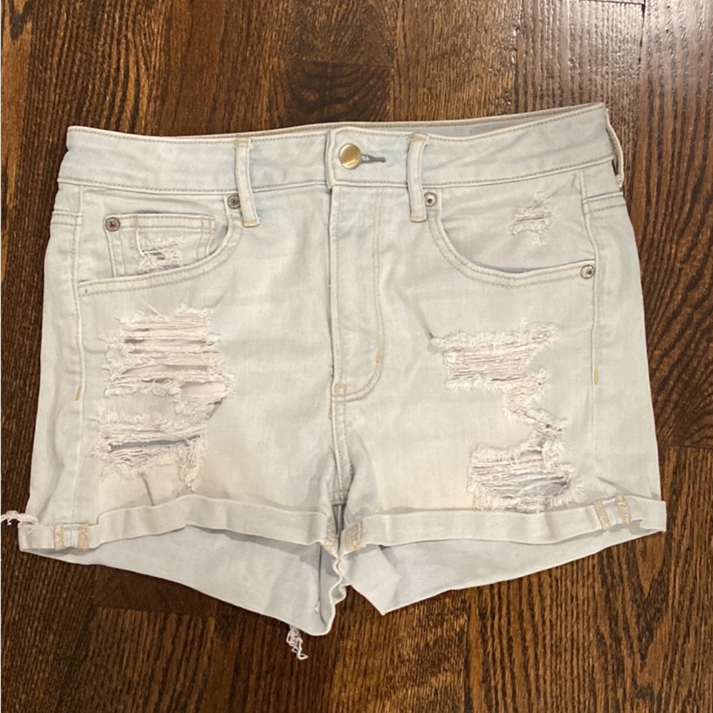 AE Super Hi-Rise Light Denim Shorts
